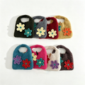 Cute 3D Floral Knitted Mini Tote Handbag 6W10BBG2107
