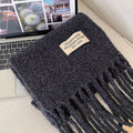 Warm Solid Color Tassel Wool Scarf 6W6NSW259