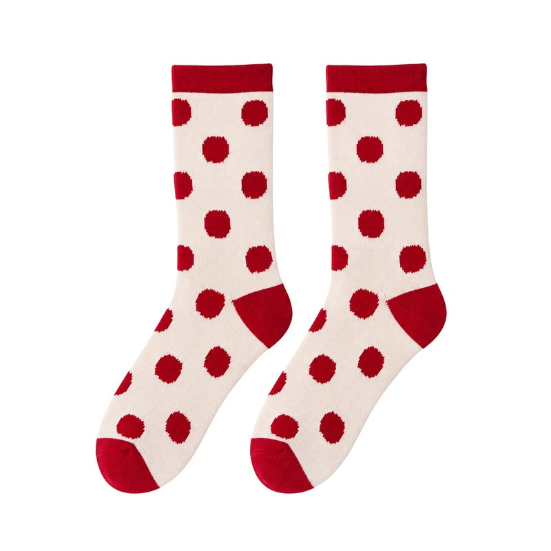 Polka Dot Crew Socks - DippedShop Wholesale - #6803