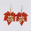 Maple Leaf Dangle Earrings - DippedShop Wholesale - #2899