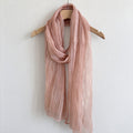 Solid Color Thin Mesh Long Silk Scarf 6W6NSC233