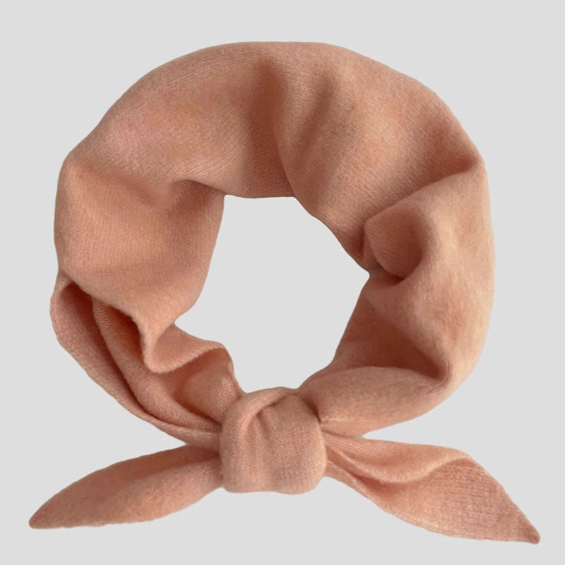 Solid Color Wool Knit Triangle Scarf 6W6NSW277