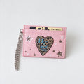 Leopard Heart Card Wallet - DippedShop Wholesale - #4115