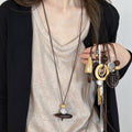 Wooden Geometric Pendant Necklace - DippedShop Wholesale - #5811