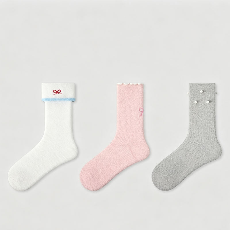 Winter Thick Warm Fleece Soft Crew Socks 6W8FSO776