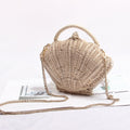 Trendy Shell Shape Hand Woven Shoulder Bag 8CW6BBG502T