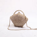 Trendy Shell Shape Hand Woven Shoulder Bag 8CW6BBG502T