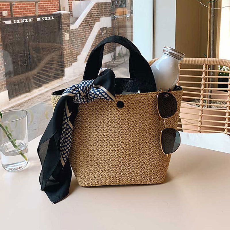 Straw Woven Tote Bag - DippedShop Wholesale - #9539