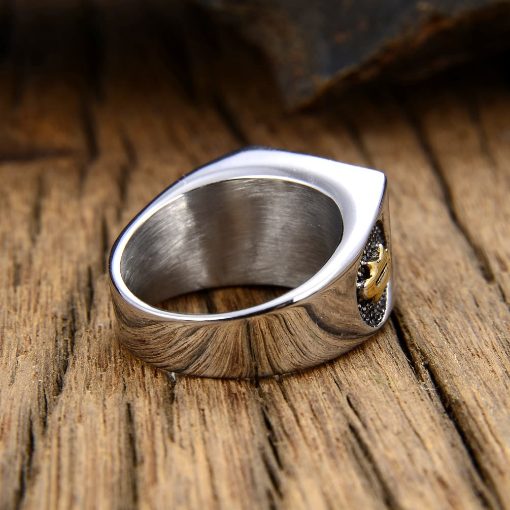 Vintage USA Flag Polished Surface Ring 8ZA6JRG204T