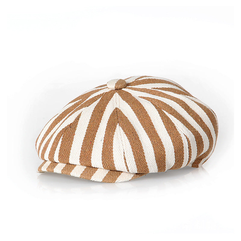 Striped Painter Beret Hat - DippedShop Wholesale - #8131
