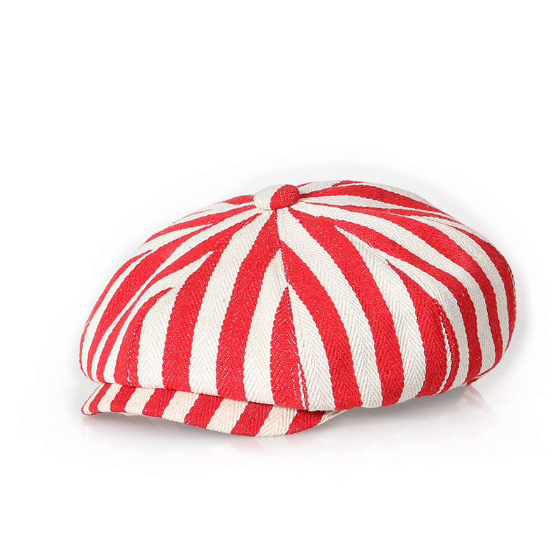 Striped Painter Beret Hat - DippedShop Wholesale - #0899