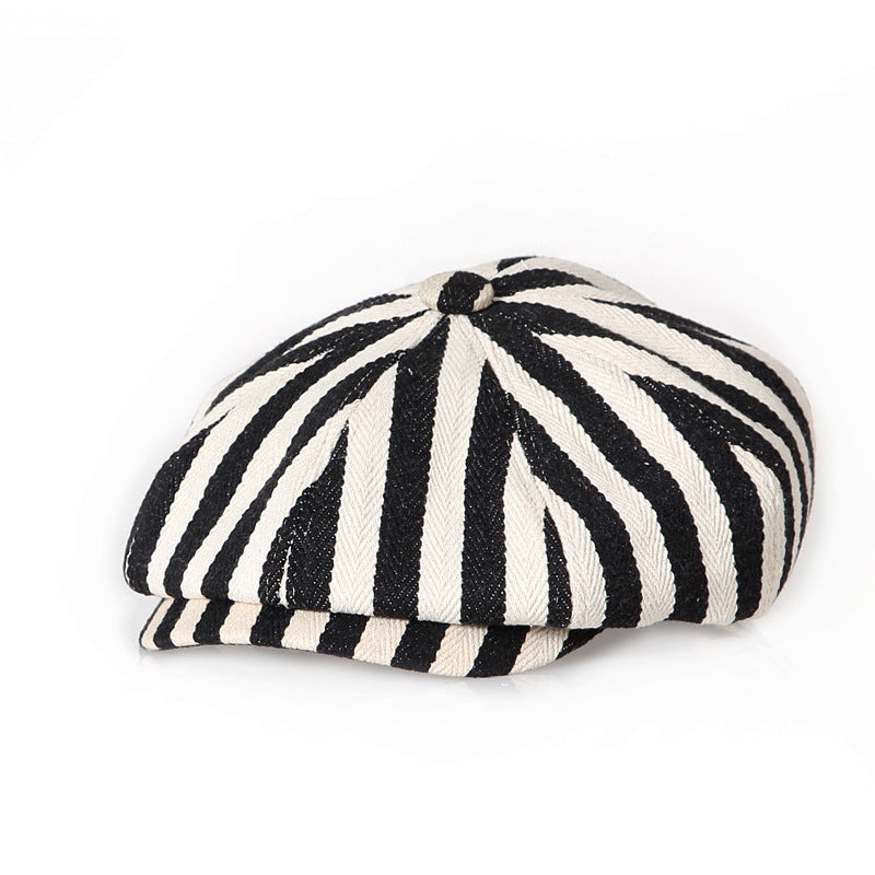 Striped Painter Beret Hat - DippedShop Wholesale - #3667