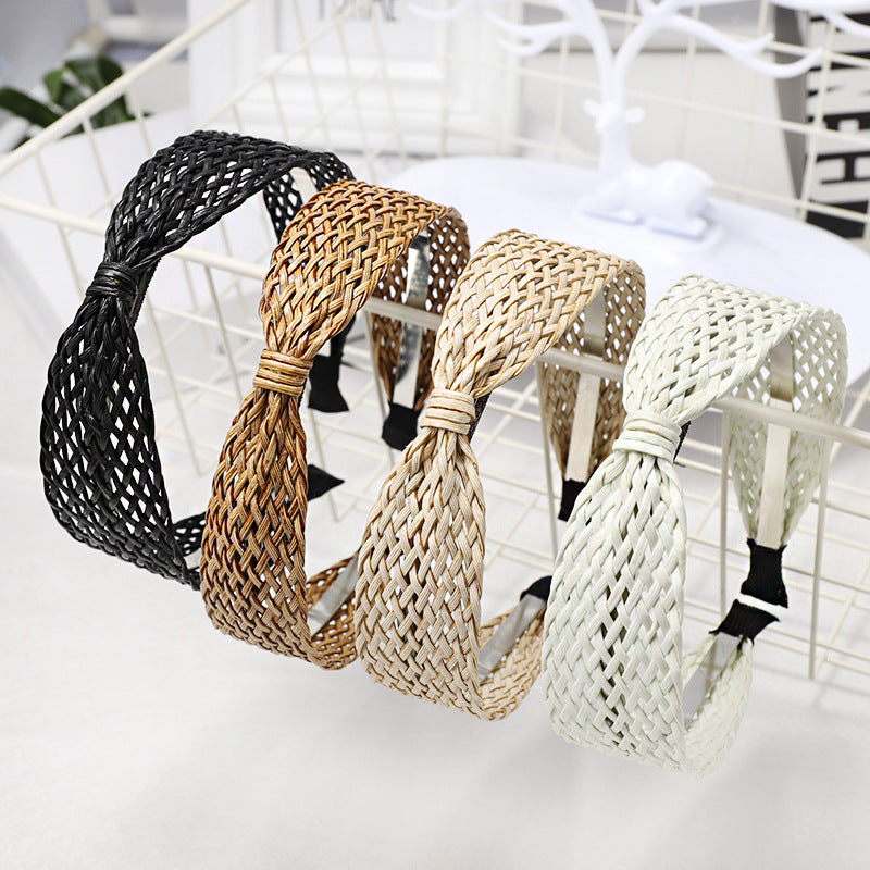 Vintage Handmade Straw Knot Headbands DP25B883
