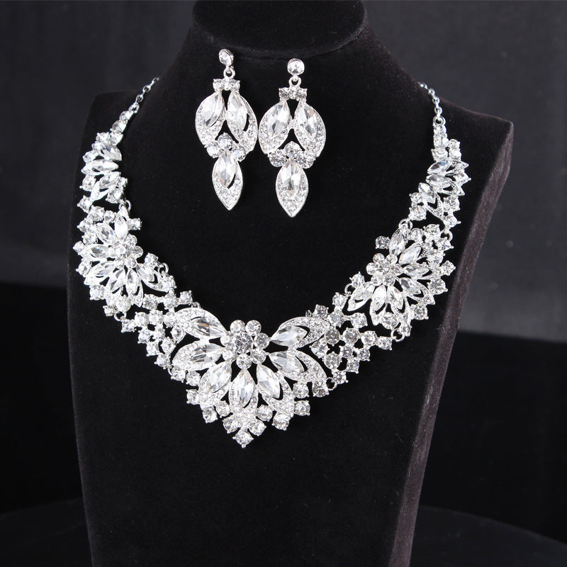 Vintage Crystal Flower Jewelry Set DPJS1209