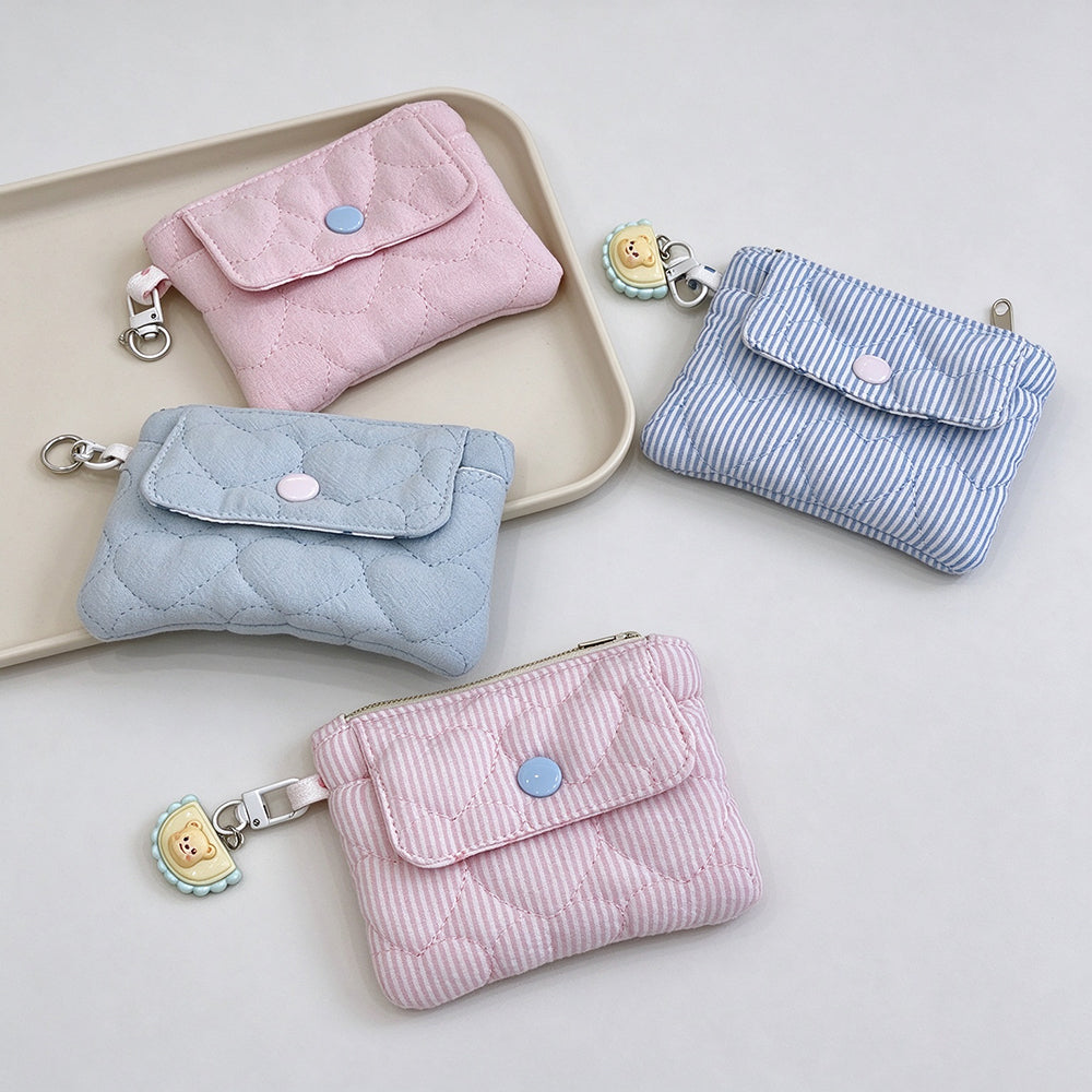 Quilted Heart Coin Purse - DippedShop Wholesale - #8323