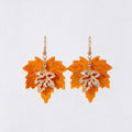 Maple Leaf Dangle Earrings - DippedShop Wholesale - #8435