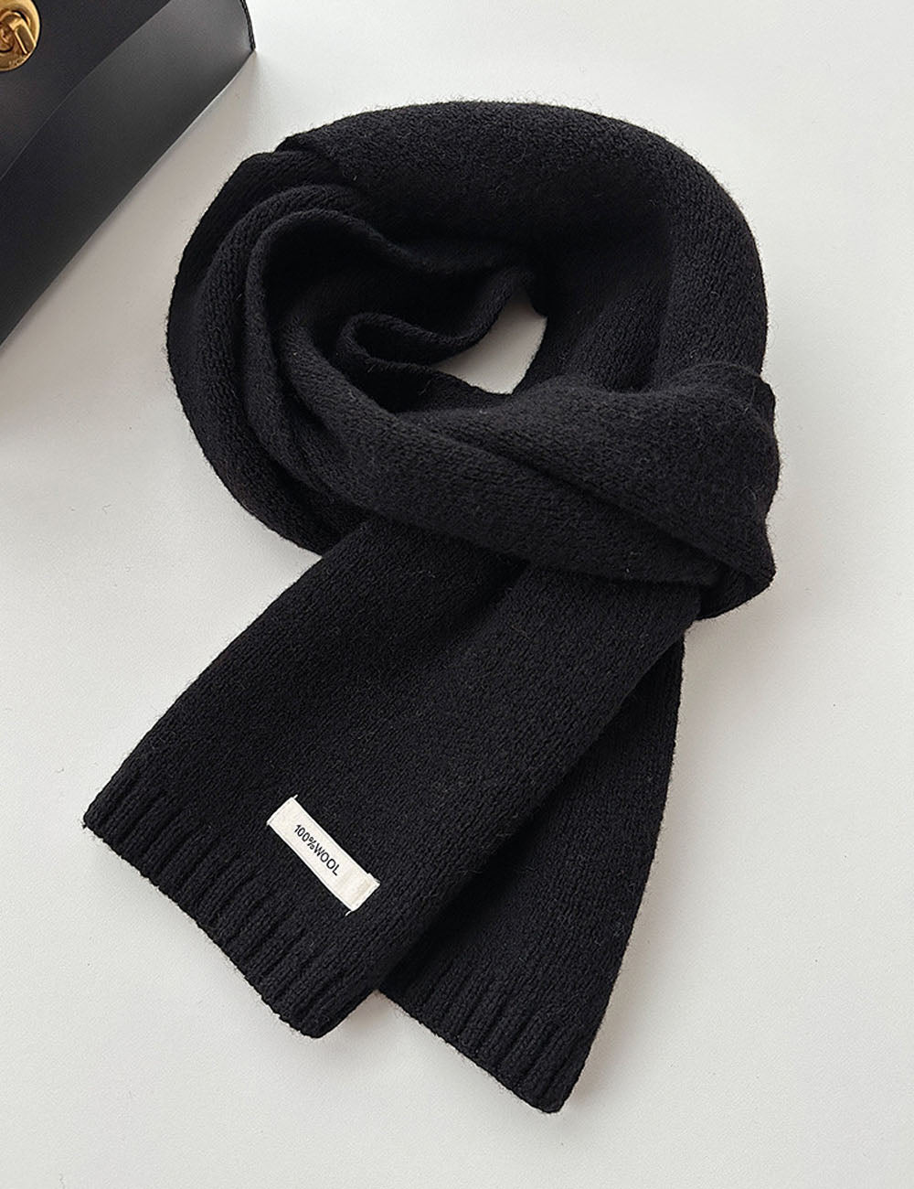 Minimalist Solid Color Versatile Warm Knit Scarf 6W6NSC89