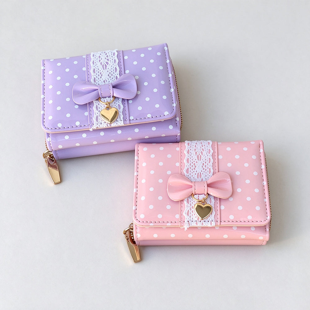 Polka Dot Trifold Wallet - DippedShop Wholesale - #5715