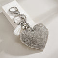 Rhinestone Heart Tassel Bag Charm - DippedShop Wholesale - #3107