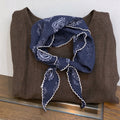 Retro Color Block Paisley Print Triangle Scarf 6W6NSC224