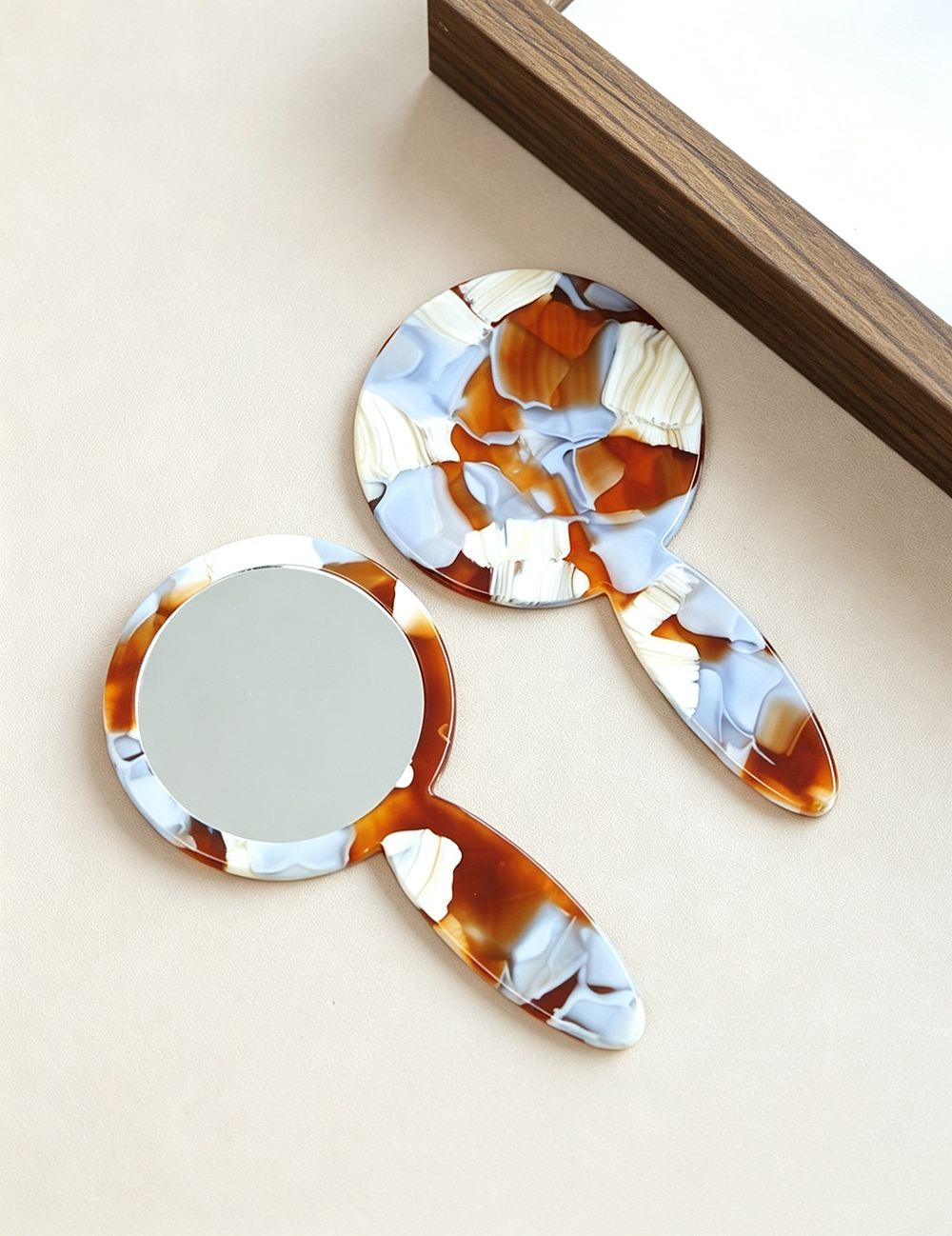 Chic Round Acetate Portable Ma - DippedShop Wholesale - #7299