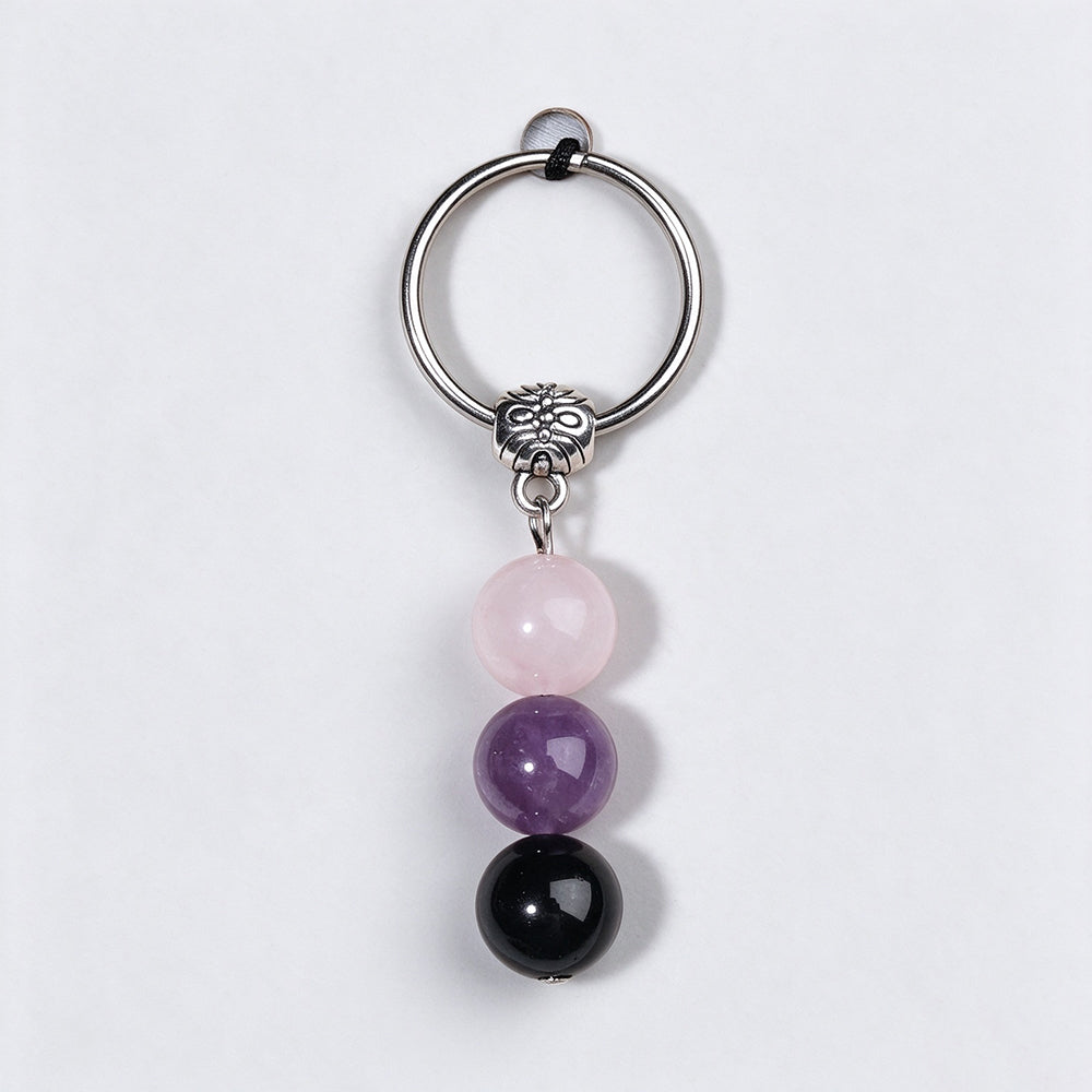 Natural Stone Crystal Keychain - DippedShop Wholesale - #5939
