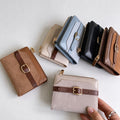 Suede Patchwork Bifold Wallet - DippedShop Wholesale - #4787