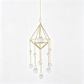 Golden Air Plant Frame Butterfly Crystal Suncatcher 6H7HLS168