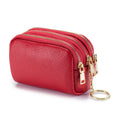 Cute Double Zipper Mini Leather Coin Purse 6W10BWB302