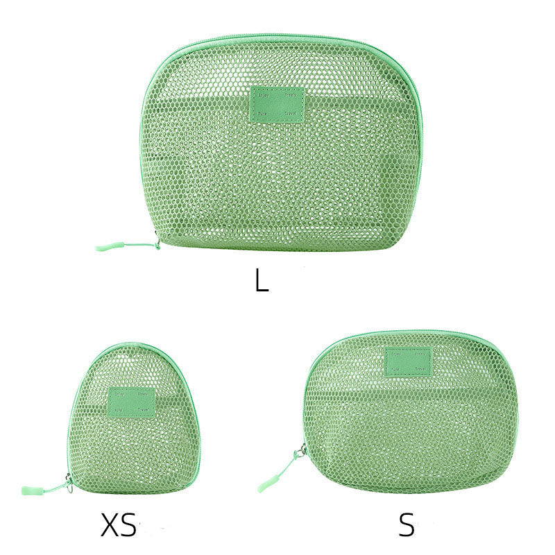 Dopamine Solid Color Mesh Portable Makeup Bag MK2BW6S10BOB83