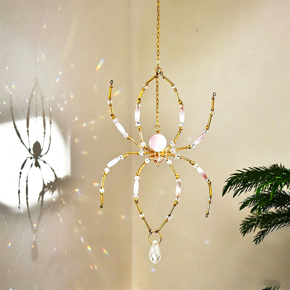 Spooky Spider Crystal Sun Catcher Wind Chime 6H7HLS203