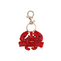 Trendy Handmade Beaded Rhinestones Crab Pendant Keychain 6W10BBC811
