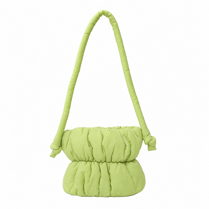 Casual Nylon Puffer Bucket Shoulder Bag 6W10BBG1808