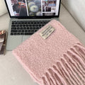 Warm Solid Color Tassel Wool Scarf 6W6NSW259