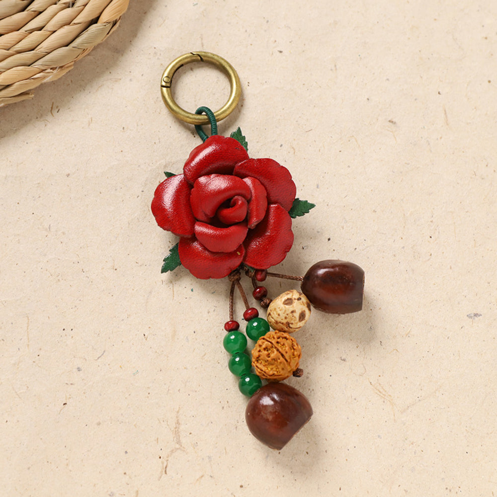 Natural Nut Shell Keychain - DippedShop Wholesale - #4259