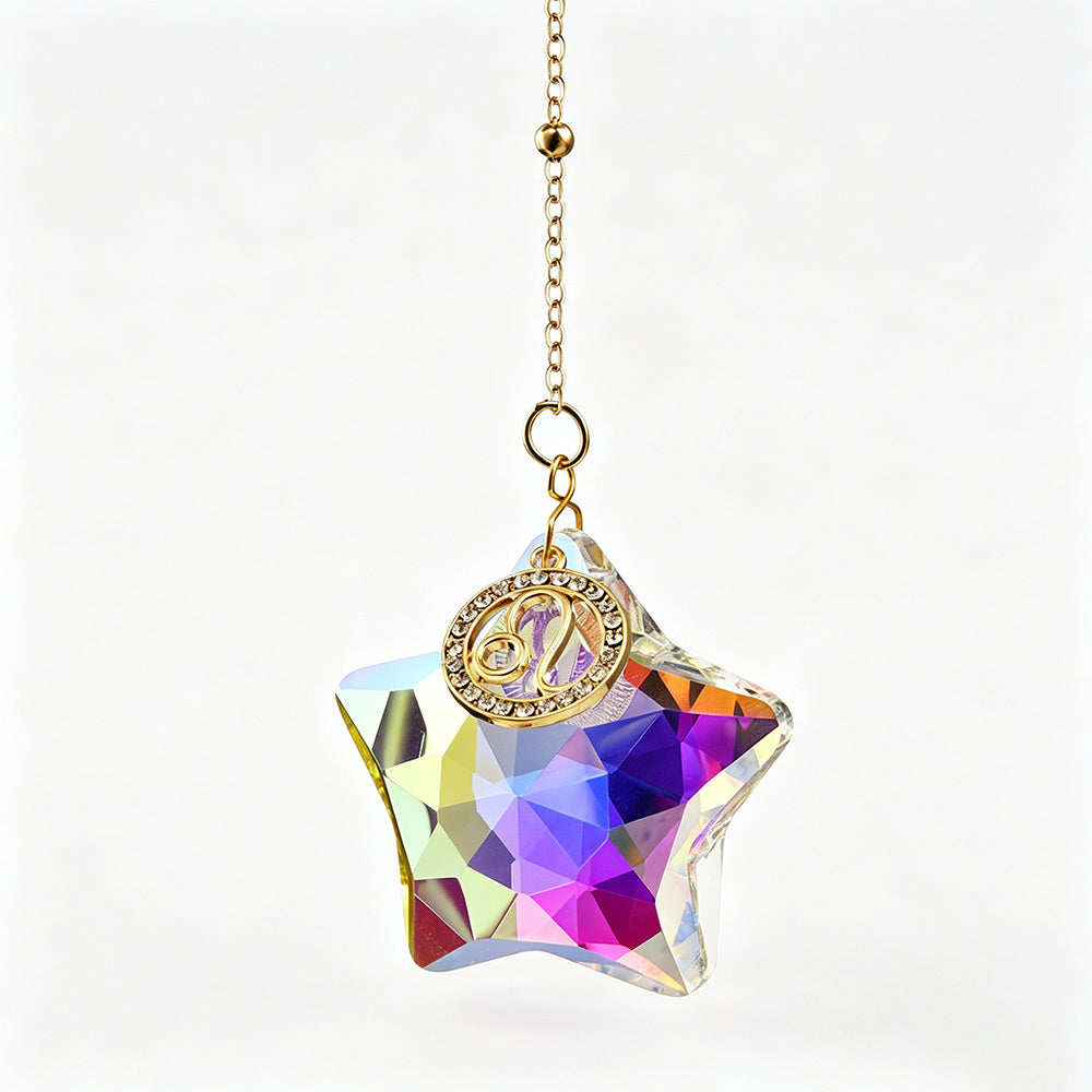 12 Zodiac Signs Crystal Star Hanging Sun Catcher 6H7HLS198