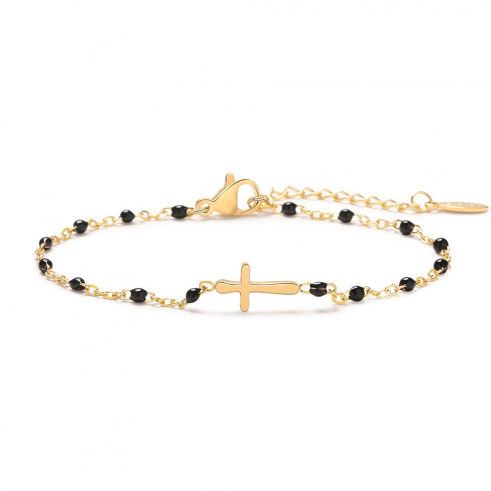 Cross Bead Chain Bracelet - DippedShop Wholesale - #9107