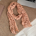 Vintage Zebra Leopard Print Long Silk Scarf 6W6NSC226