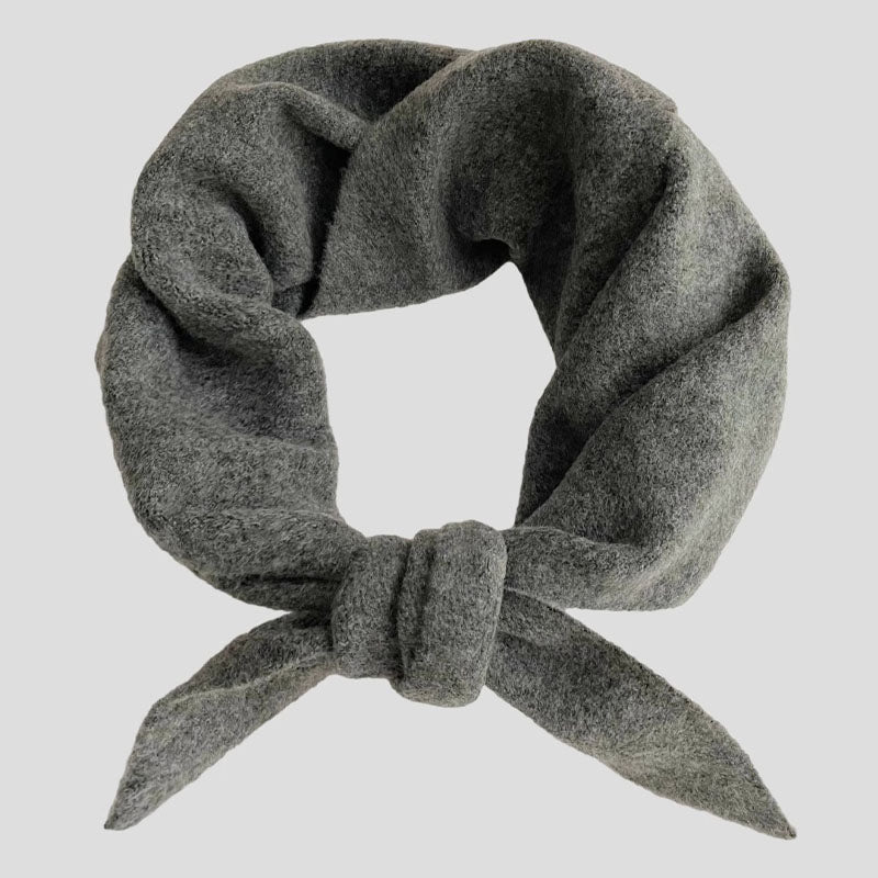 Solid Color Wool Knit Triangle Scarf 6W6NSW277