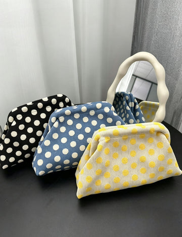 Stylish Woven Polka Dot Cloud Clutch Handbag 6W10BBG1869