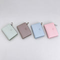 Minimalist Pastel Leather Short Bifold Wallet 6W10BWB360