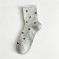 Flower Print Crew Socks - DippedShop Wholesale - #4483