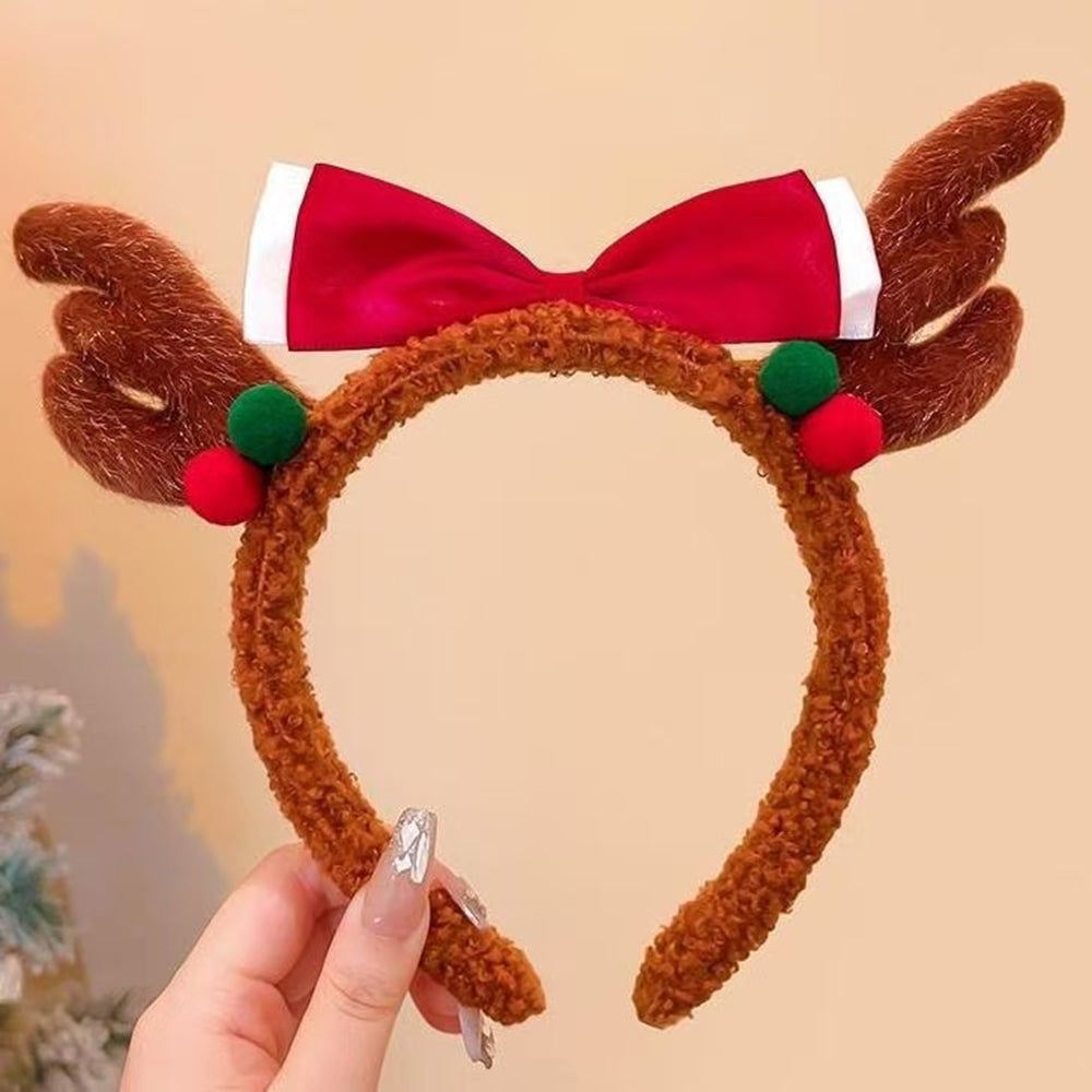 Reindeer Antler Plush Headband - DippedShop Wholesale - #1651