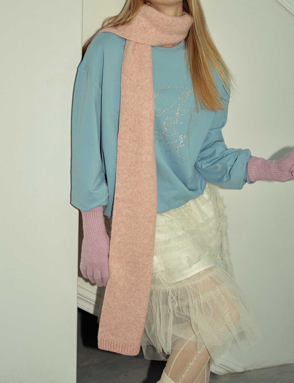 Winter Knit Solid Color Wool Blend Warm Scarf DP25G570