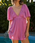 V-Neck Backless Romper - DippedShop Wholesale - #2723