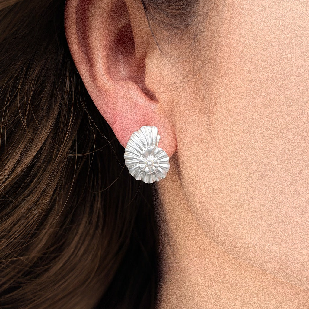 Electroplated Conch Stud Earrings - DippedShop Wholesale - #8403
