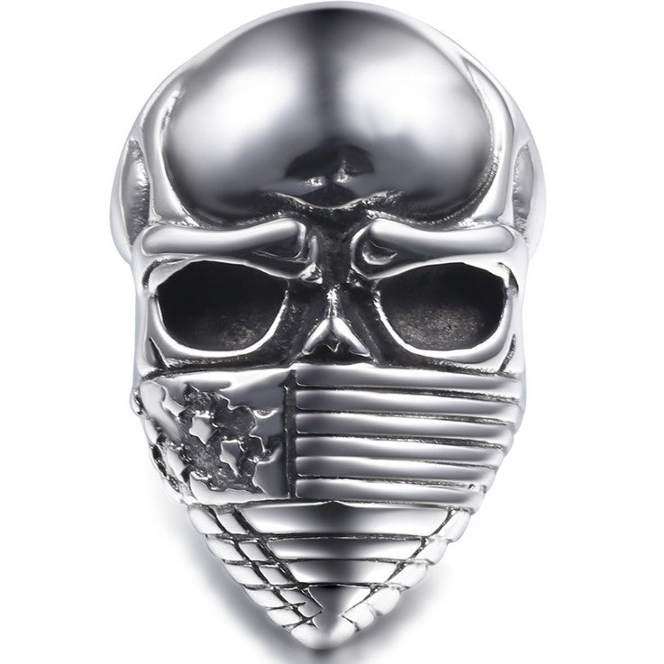 Retro Human Skeleton Style USA Flag Ring 8ZA6JRG209T