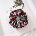 Simple Christmas Plaid Elastic Hair Scrunchie 6W6HSR442