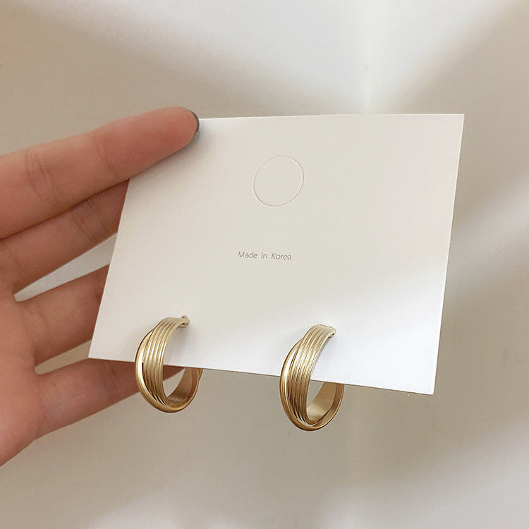 Twisted Geometric Hoop Earrings - DippedShop Wholesale - #3603