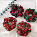 Simple Christmas Plaid Elastic Hair Scrunchie 6W6HSR442